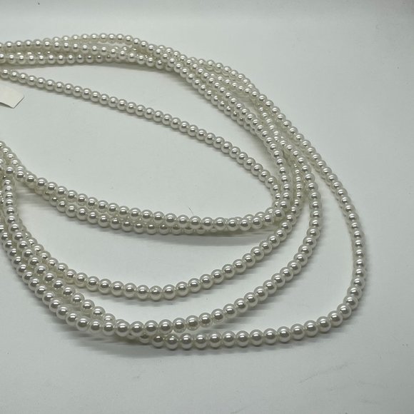 Multi Strand Faux Pearl Beaded Adjustable Necklace - Picture 4 of 4